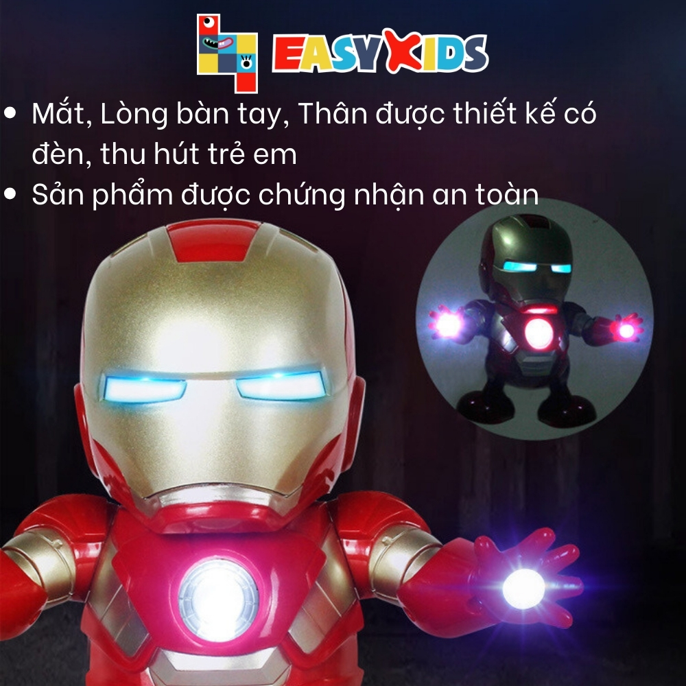 Robot Nhảy Múa Iron Man Người Sắt Đồ Chơi Siêu Nhân Robot Nhảy Múa Dance Hero