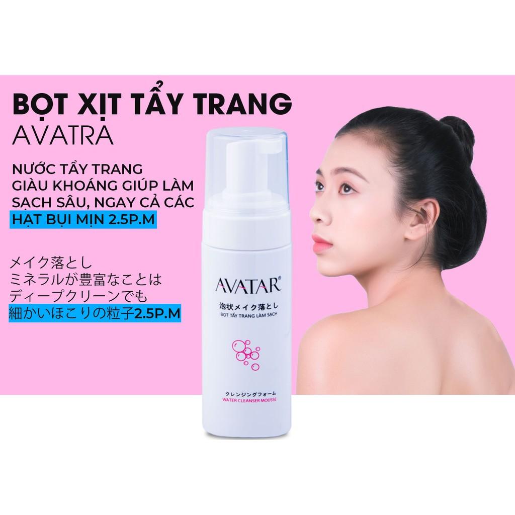 Bọt tẩy trang AVATAR sạch sâu dịu nhẹ cho da - dưỡng ẩm cho làn da chất khỏe 150ml