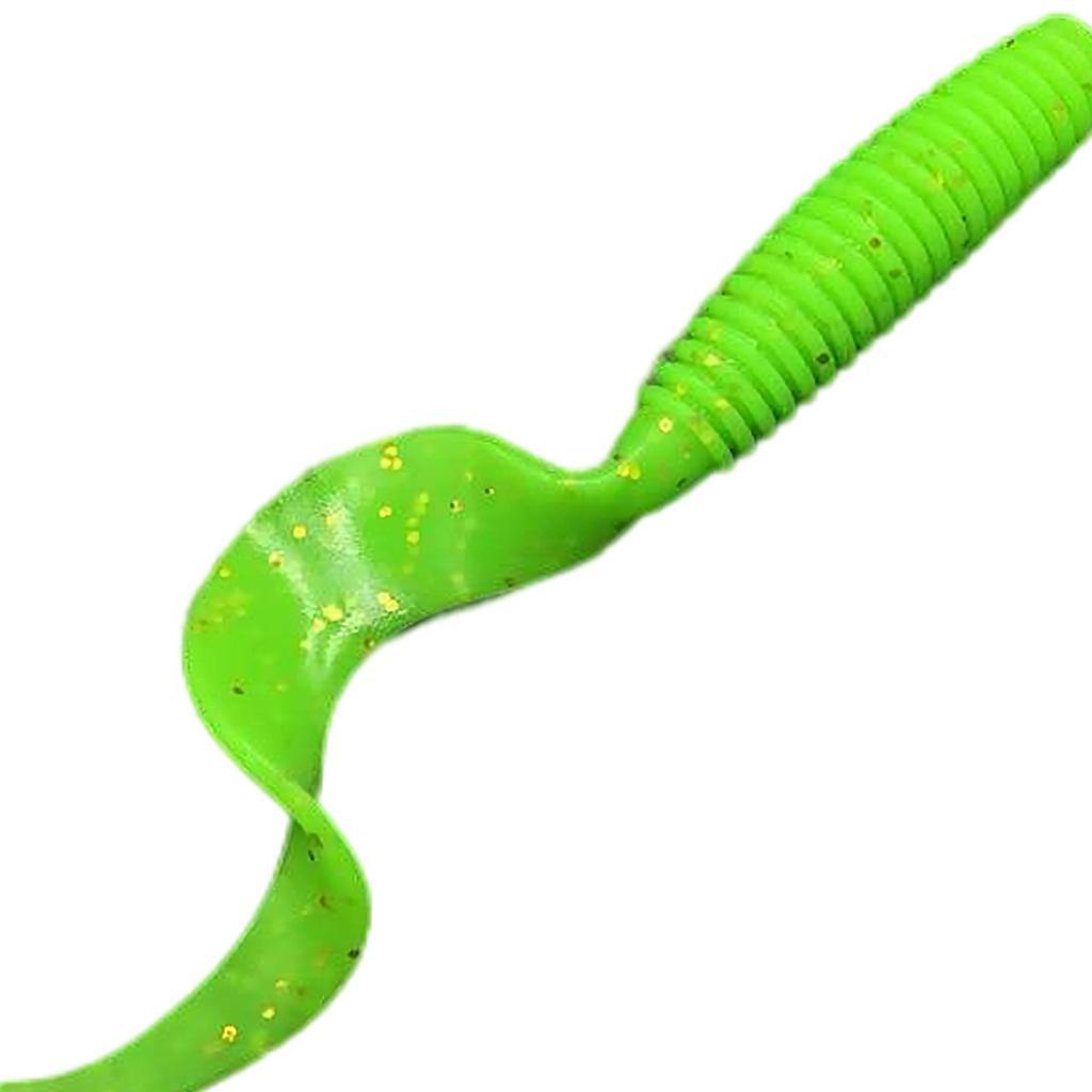 10Pc Luminous  Grub Soft Worm   Head Tool