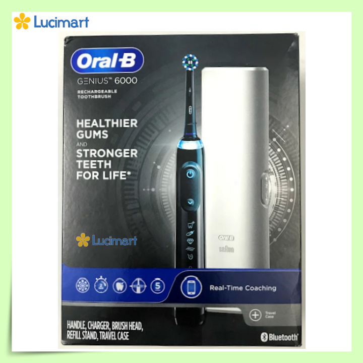 Bàn Chải Đánh Răng Điện Oral-B Pro 6000 Smart Series, Oral B Electric Toothbrush, Ngừa Sâu Răng Hiệu Quả, Nhập Đức, Hàng Chính Hãng