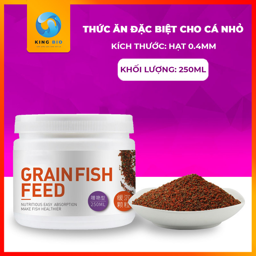 Cám cho cá nhỏ - Thức ăn dinh dưỡng giàu đạm và Vitamin cho cá nhỏ loại hạt chìm chậm