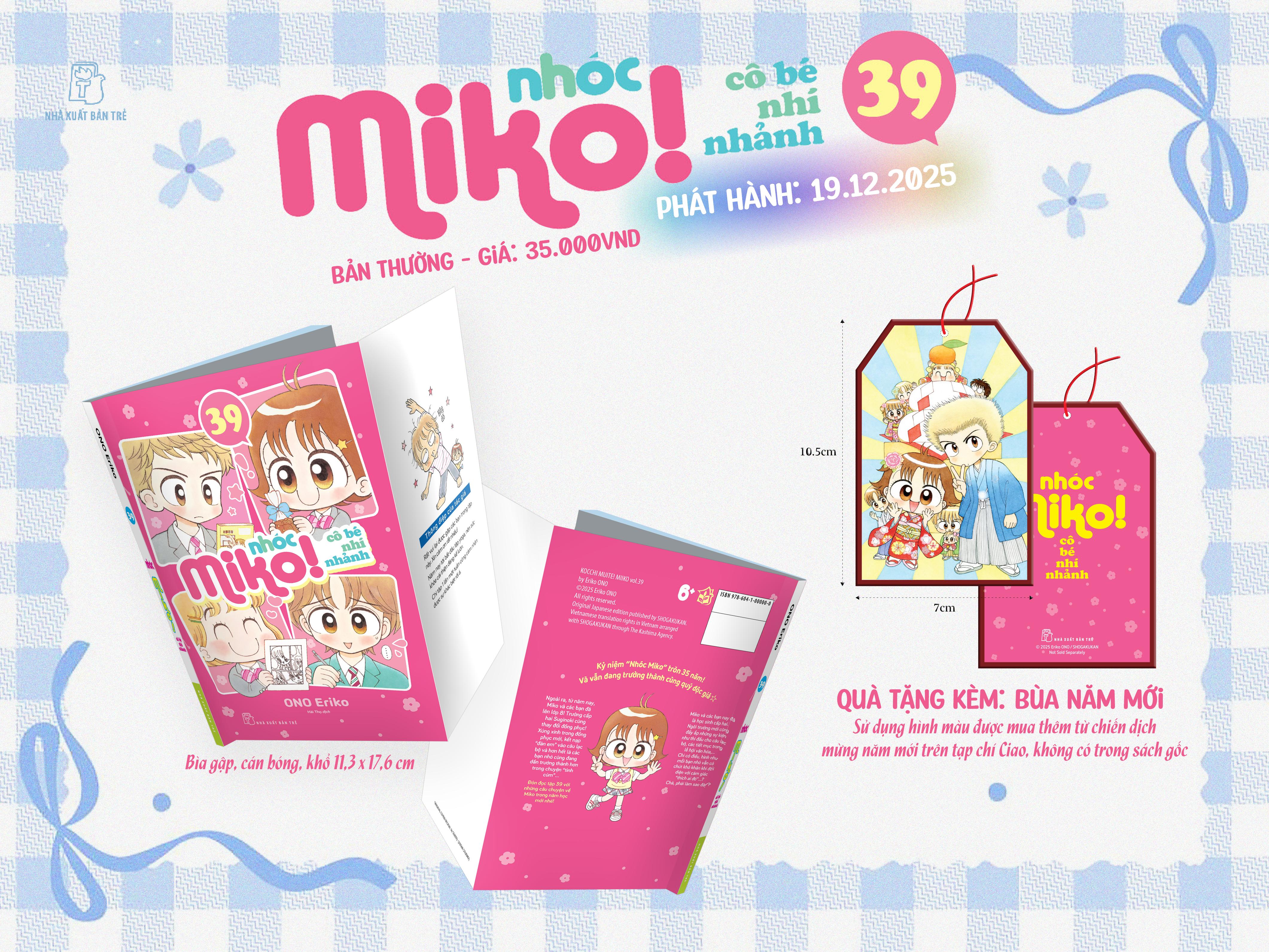 Sách - Nhóc Miko! Cô Bé Nhí Nhảnh - Tập 39 - Tặng Kèm Bookmark Giấy