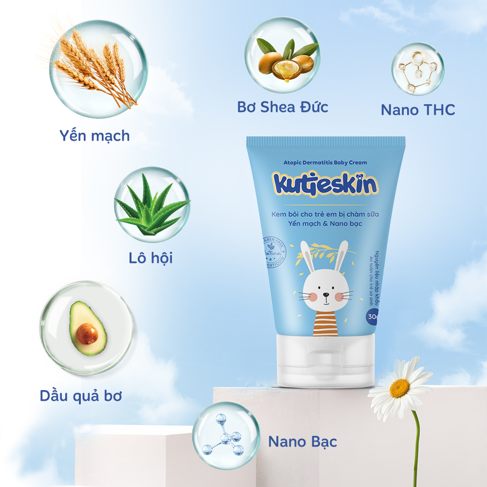 Kutieskin 30gr dành cho da em bé bị chàm sữa