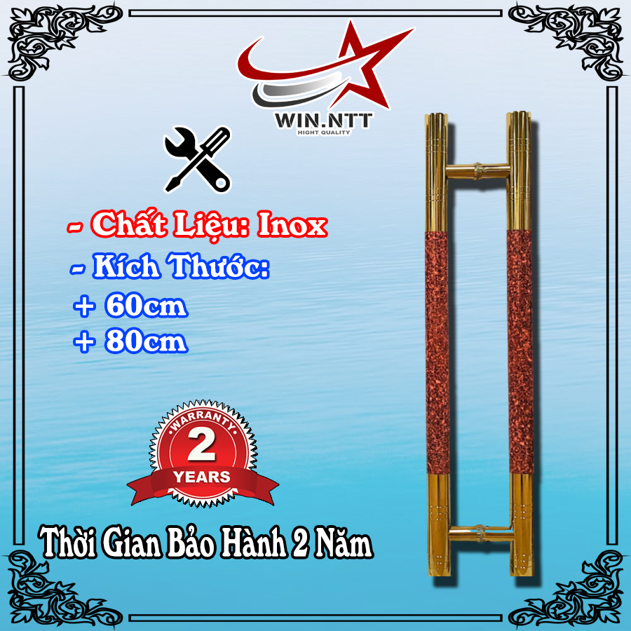 Tay Nắm Cửa Kính Cường Lực, Cửa Nhôm - Tay Nắm Giả Đá Đỏ
