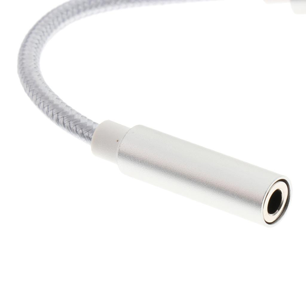 3x USB-C Type C To 3.5 mm Adapter Earphone Audio Cable Silver