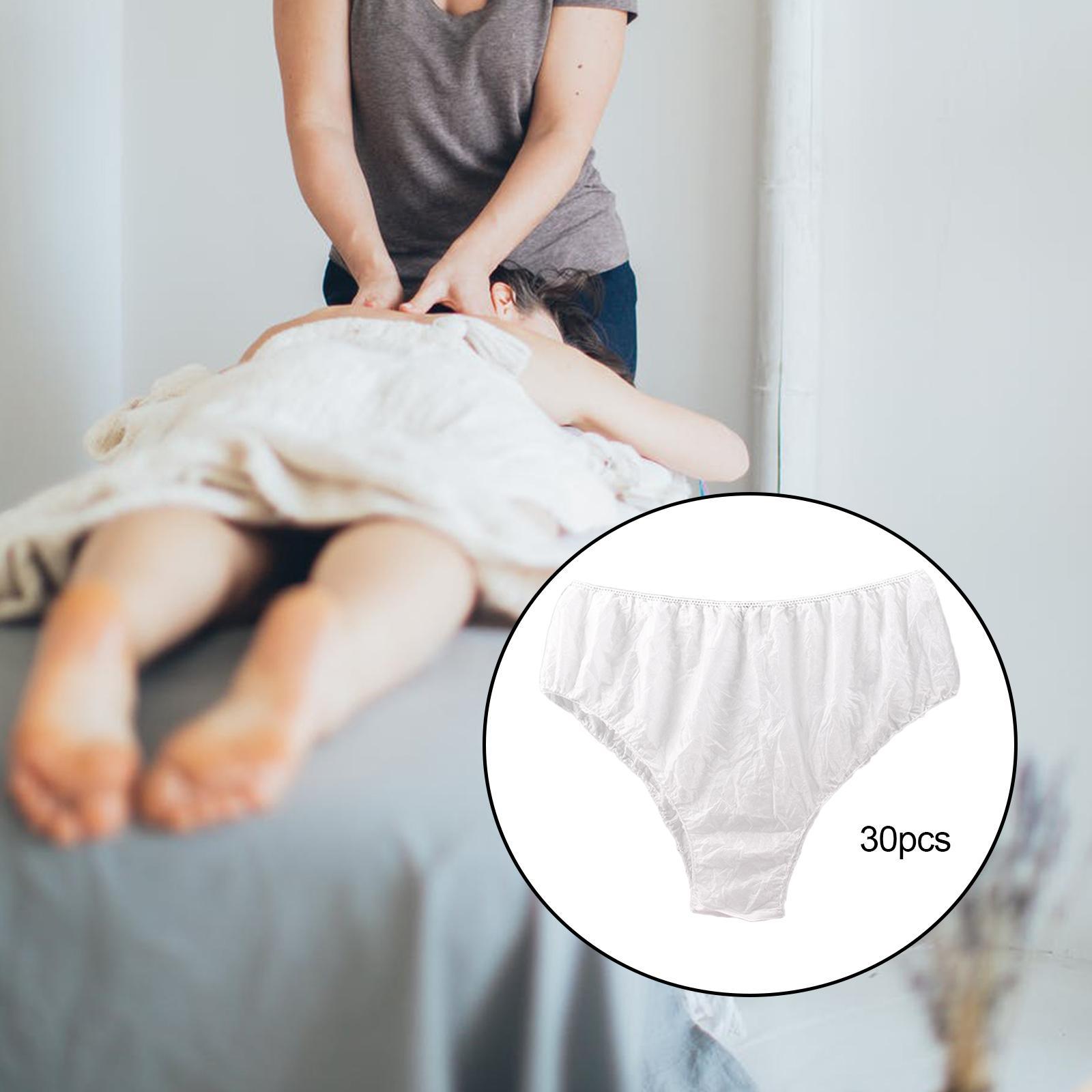 30x Disposable Underwear Panties Handy Elastic Waistband for Hotel Travel