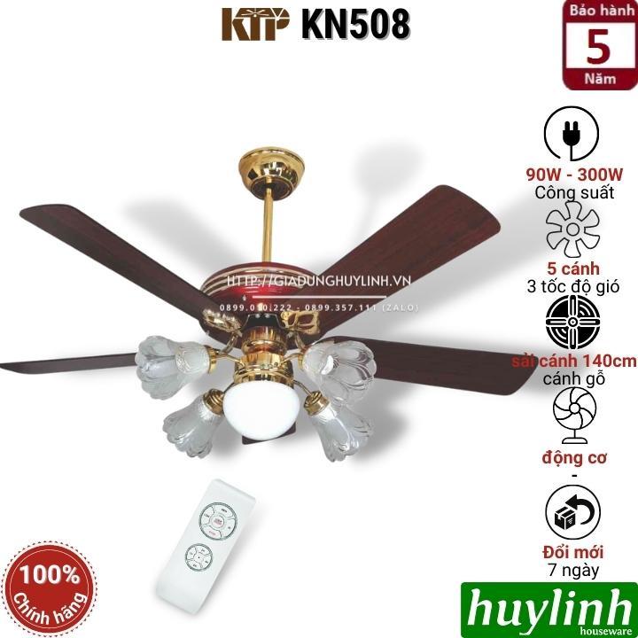 Quạt trần đèn cánh gỗ Kim Thuận Phong KTP KN508 - Hàng chính hãng