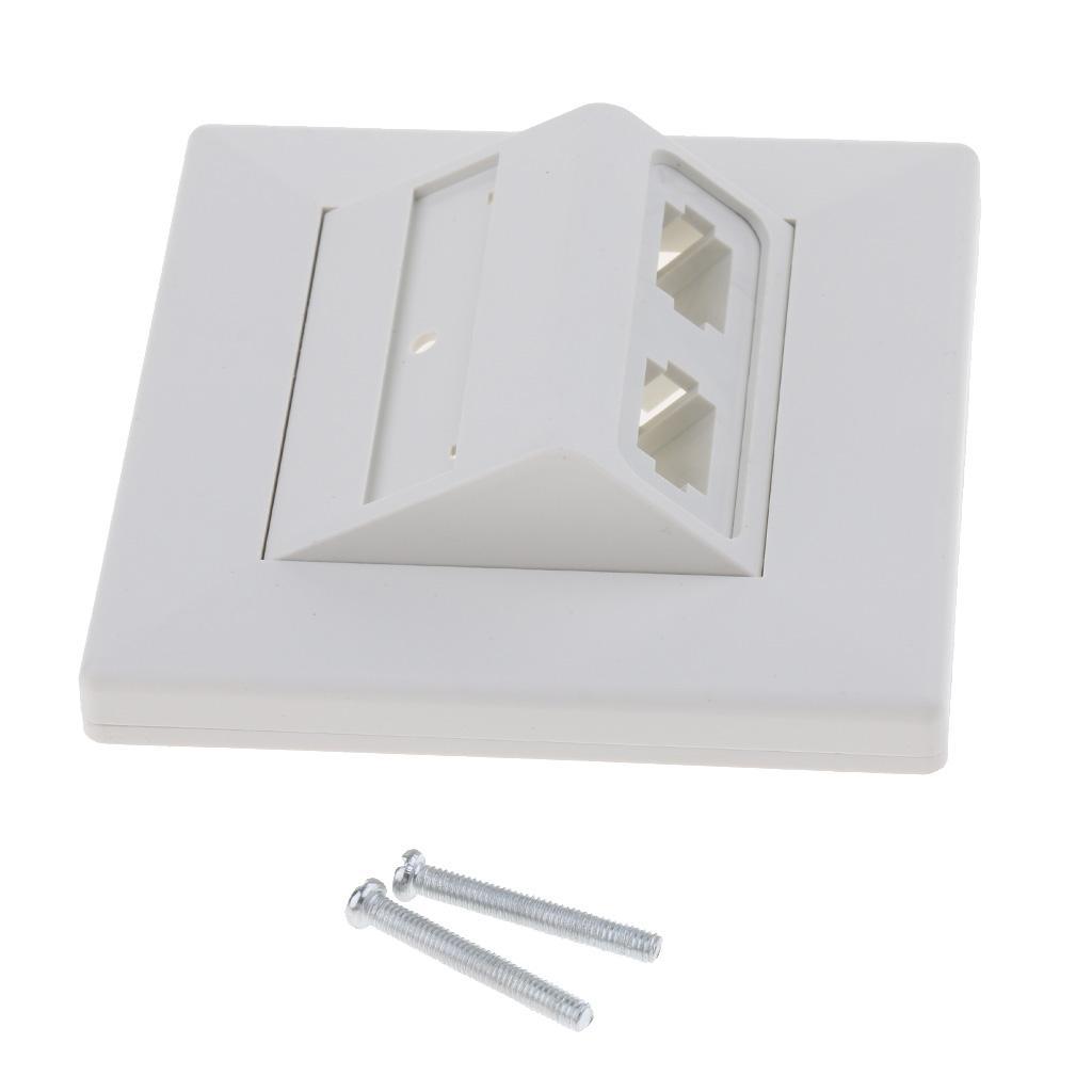 ABS 2 Sockets Fiber Tray Fiber Optic Wall Plate Panel