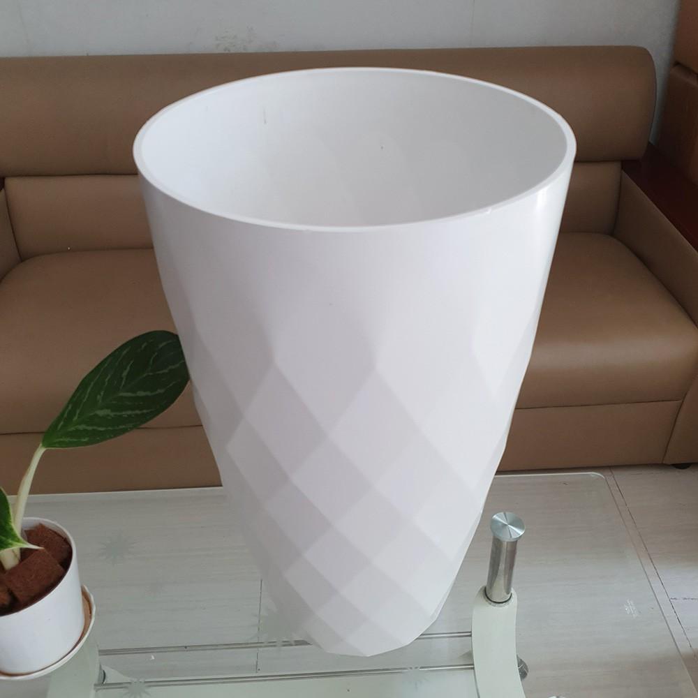 Chậu cao trồng hoa kim cương cỡ lớn nhựa dày đẹp size 37cm x 61cm