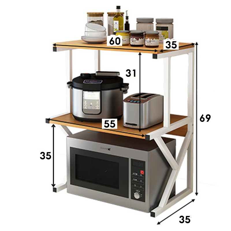 Kệ để lò vi sóng 3 tầng chắc chắn ( Mầu Ngẫu Nhiên )