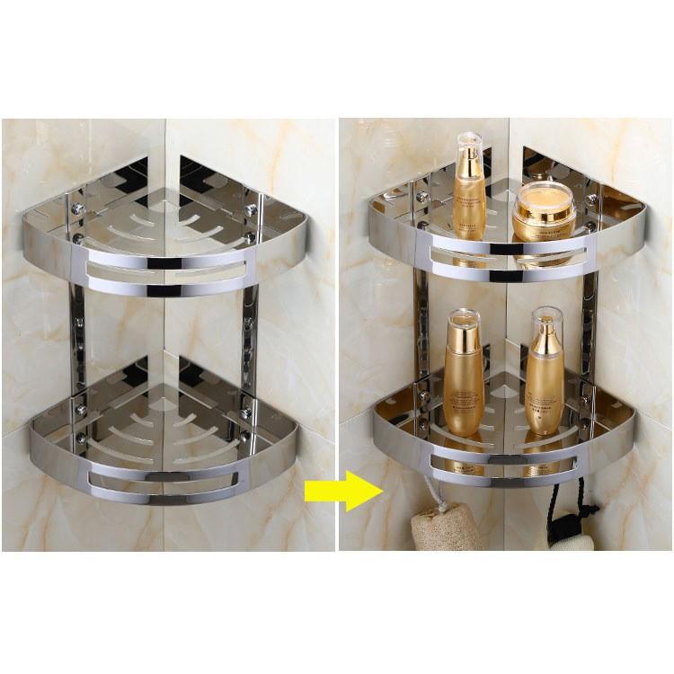 Kệ góc bằng Inox 304 dày sáng bóng cao cấp