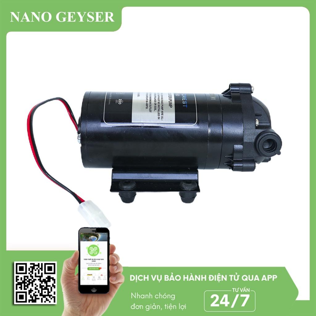 Bơm máy lọc nước 24V Nano Geyser, Bơm tăng áp giúp hút đẩy, Bảo hành 3 năm - Hàng Chính Hãng