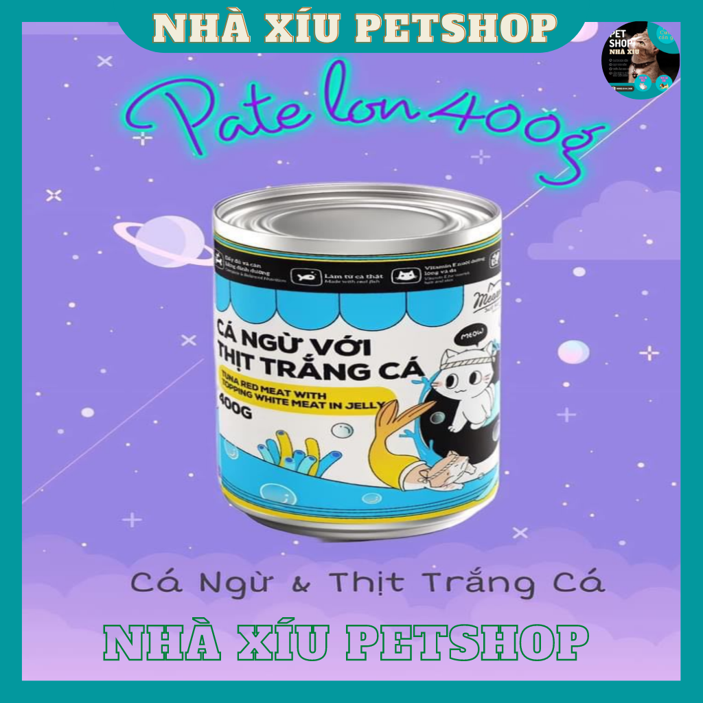 Pate Meowcat Lon 400gr - Thức Ăn Dinh Dưỡng Cho Mèo - Nhà Xíu PetShop