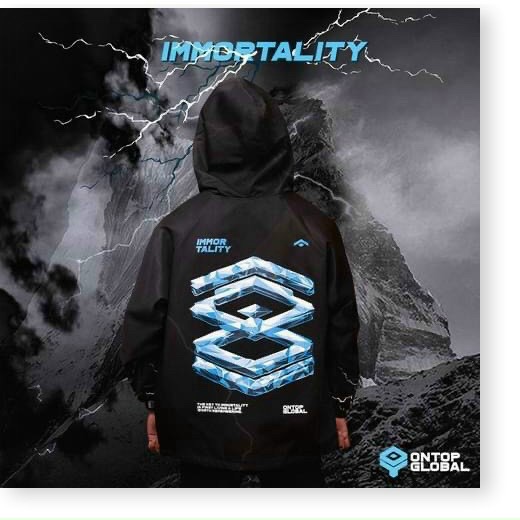 Áo Khoác Dù Bóng Chày Unisex Nam Nữ IMMOR TALITY Jackets Form Rộng Ulzzang