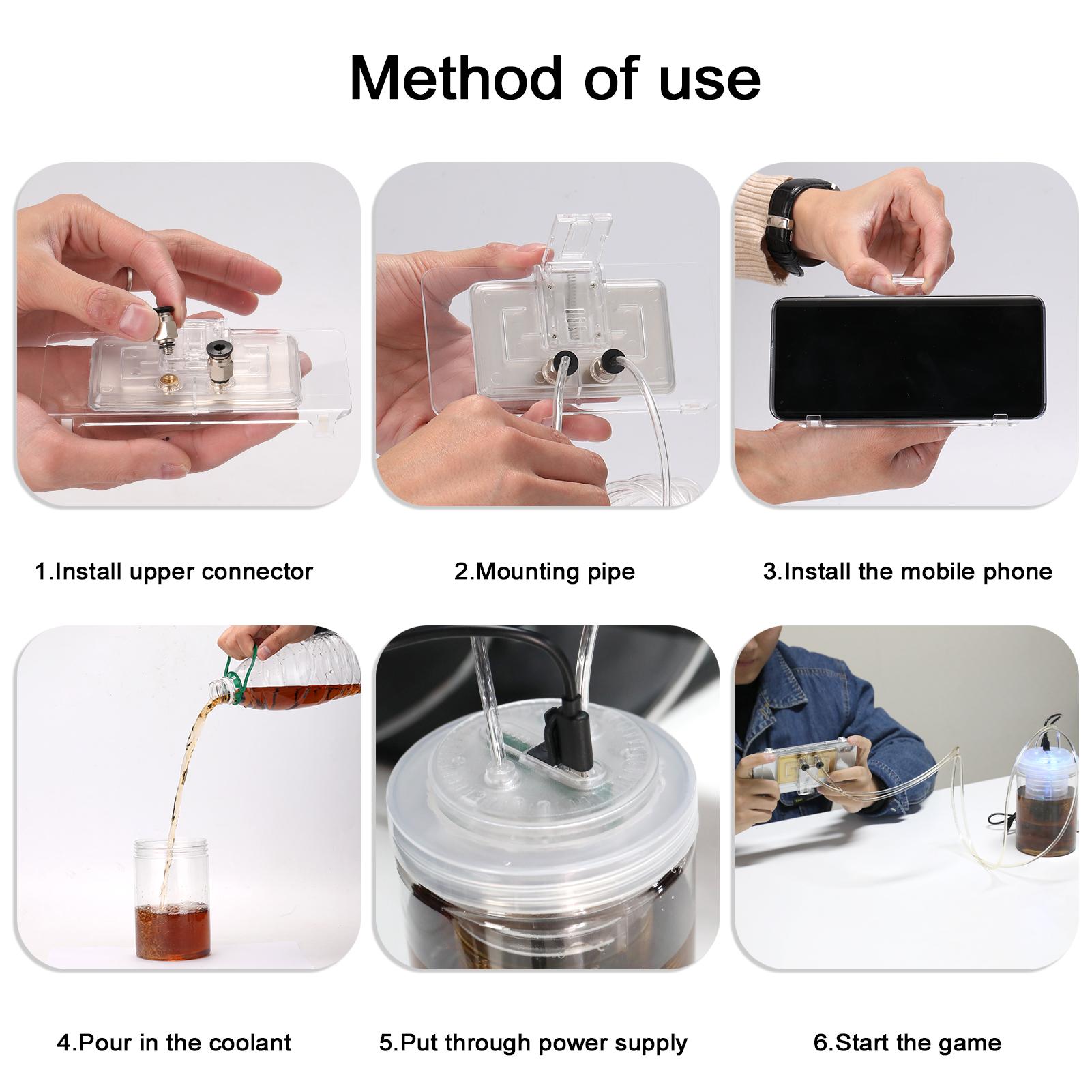 USB Mobile Phone Water Cooling Radiator Adjustable Portable Fan Holder Phone Water Cooler For Cell Phone Cell Phone