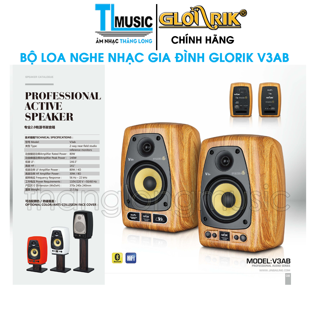 Dàn âm thanh giải trí tại gia Hifi Speaker Glorik V3AB - Hàng chính hãng