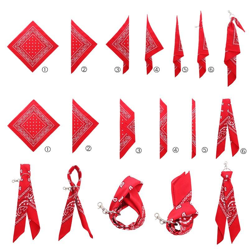 Khăn bandana tặng Móc Chain khuyên tròn cá tính