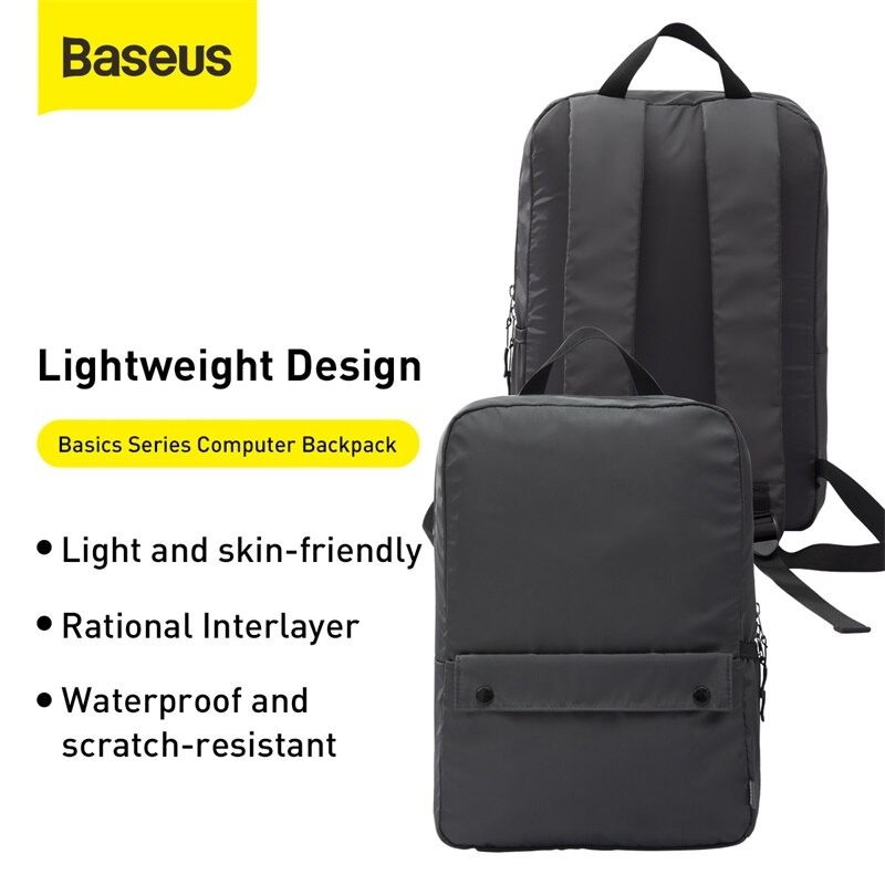 Ba lô vải dù chống thấm nước Baseus Basics Series 13&quot; / 16&quot; Computer Backpack dùng cho Tablet /Laptop/ Macbook