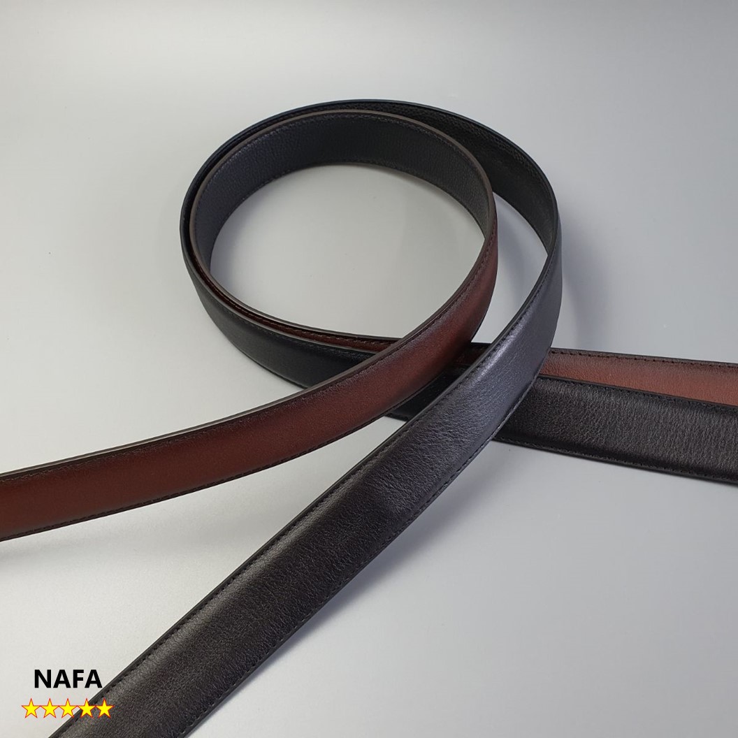 Thắt lưng nam, Dây lưng nam da bò thật NAFA BL113 khóa trượt nút bấm tinh tế  sang trọng - Màu Đen/ Nâu, BH 3 năm