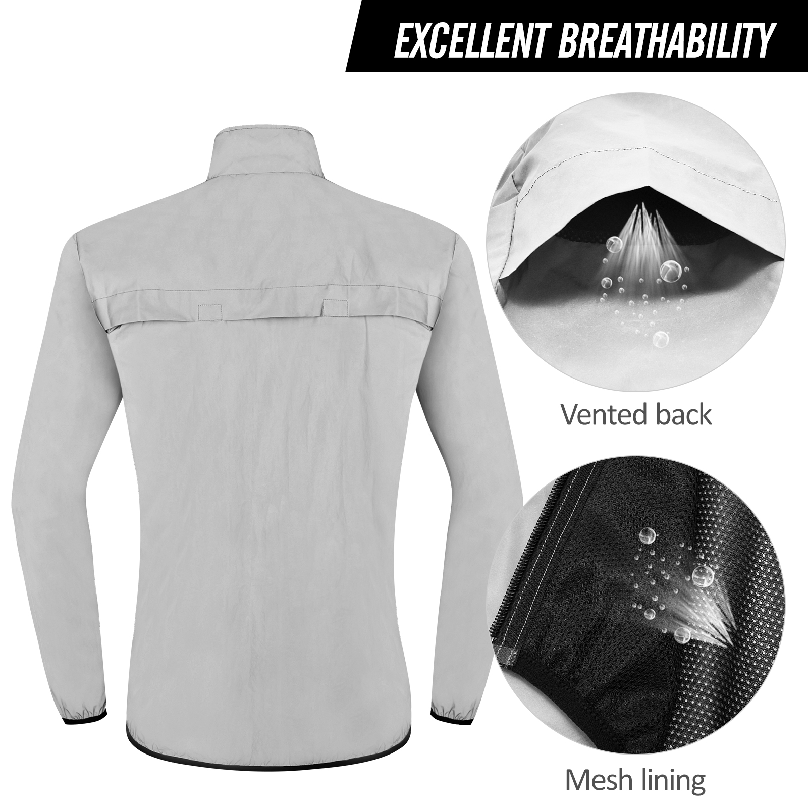 Áo khoác phản quang, không thấm nước, giúp chống gió