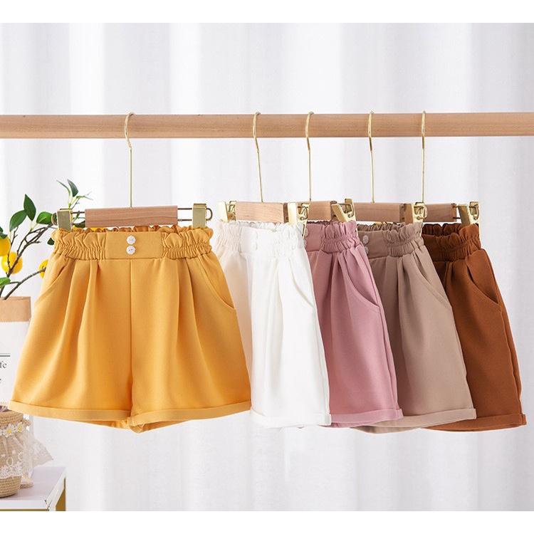 Quần đùi, quần short cho bé gái phong cách Hàn Quốc, vải kaki mềm, nhiều màu size từ 2 đến 8 tuổi