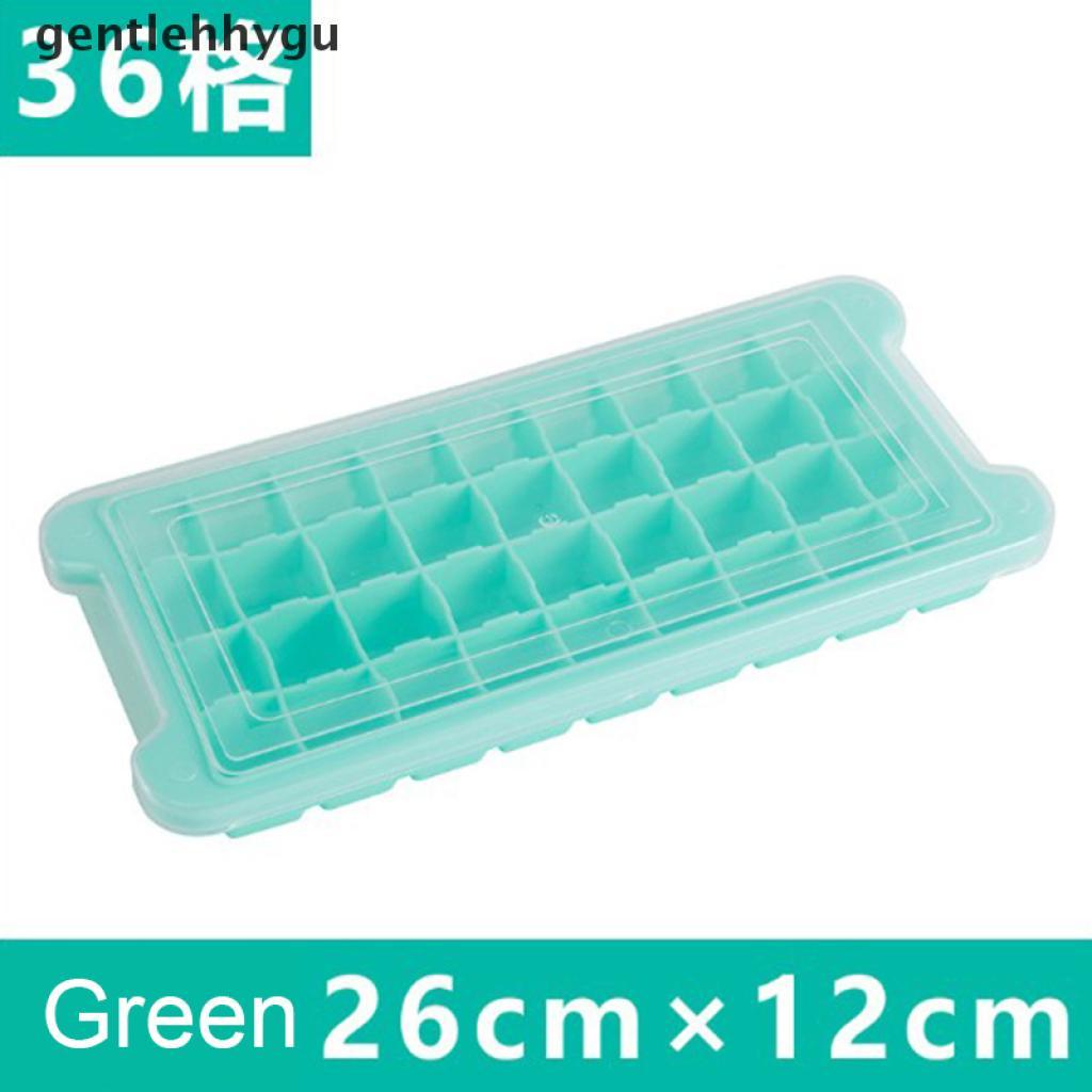 Khay Làm Đá Viên 24 / 36 Ngăn Bằng Silicone Cấp Thực Phẩm Kèm Nắp Diy