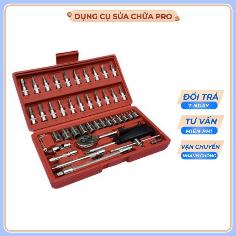 Bộ dụng cụ mở siết bolong ốc vít 46 chi tiết  thép tiêu chuẩn CR-V