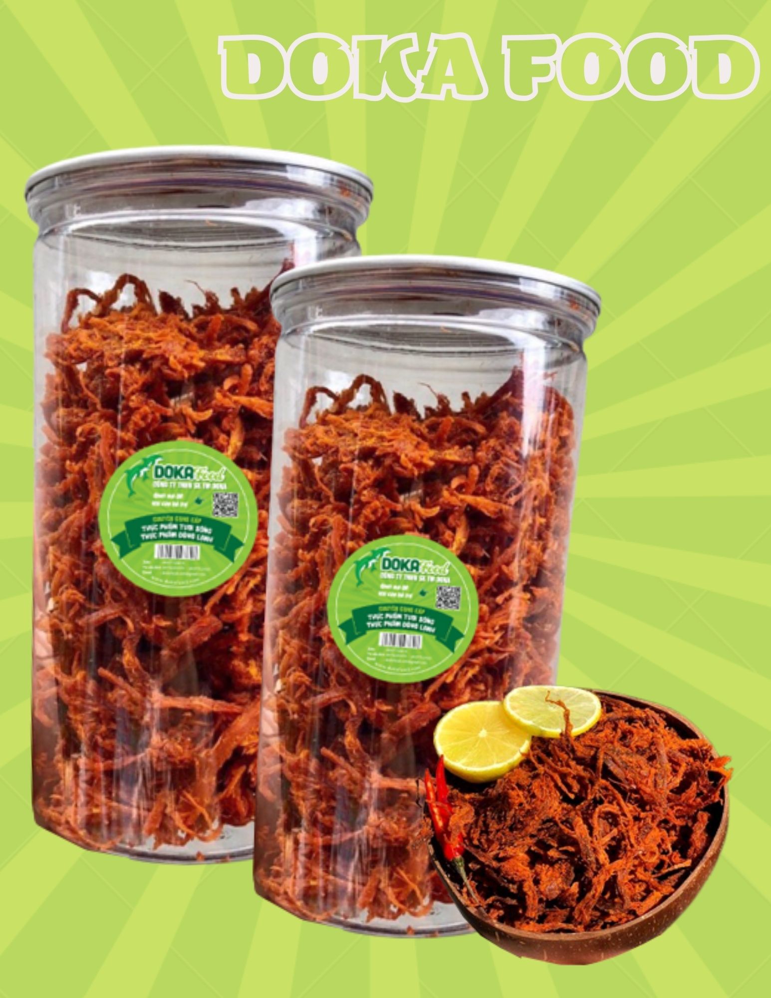 Khô Bò 600G LOẠI NGON NHẤT THỊ TRƯỜNG, Khô Bò Xé Sợi Mềm, Khô Bò Xé Ăn Liền, Nguồn Nguyên Liệu Từ Thịt Bò Tươi Thương Hiệu Doka Food