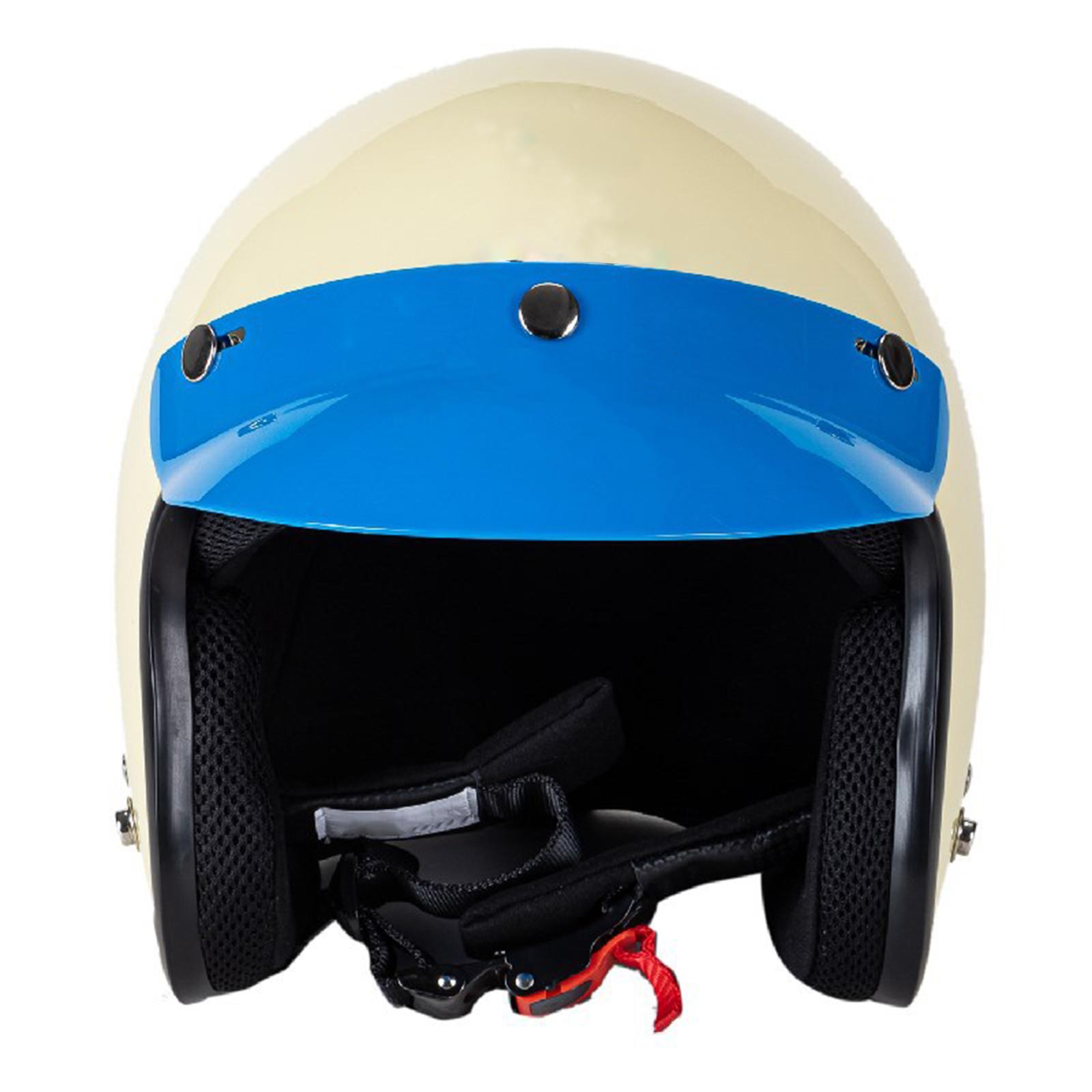 Vintage 3-Snap Motorcycle Helmet Visor Peak UV Sunshield for Most Open Face Half Face Or Vintage Helmets,15cm x 5cm
