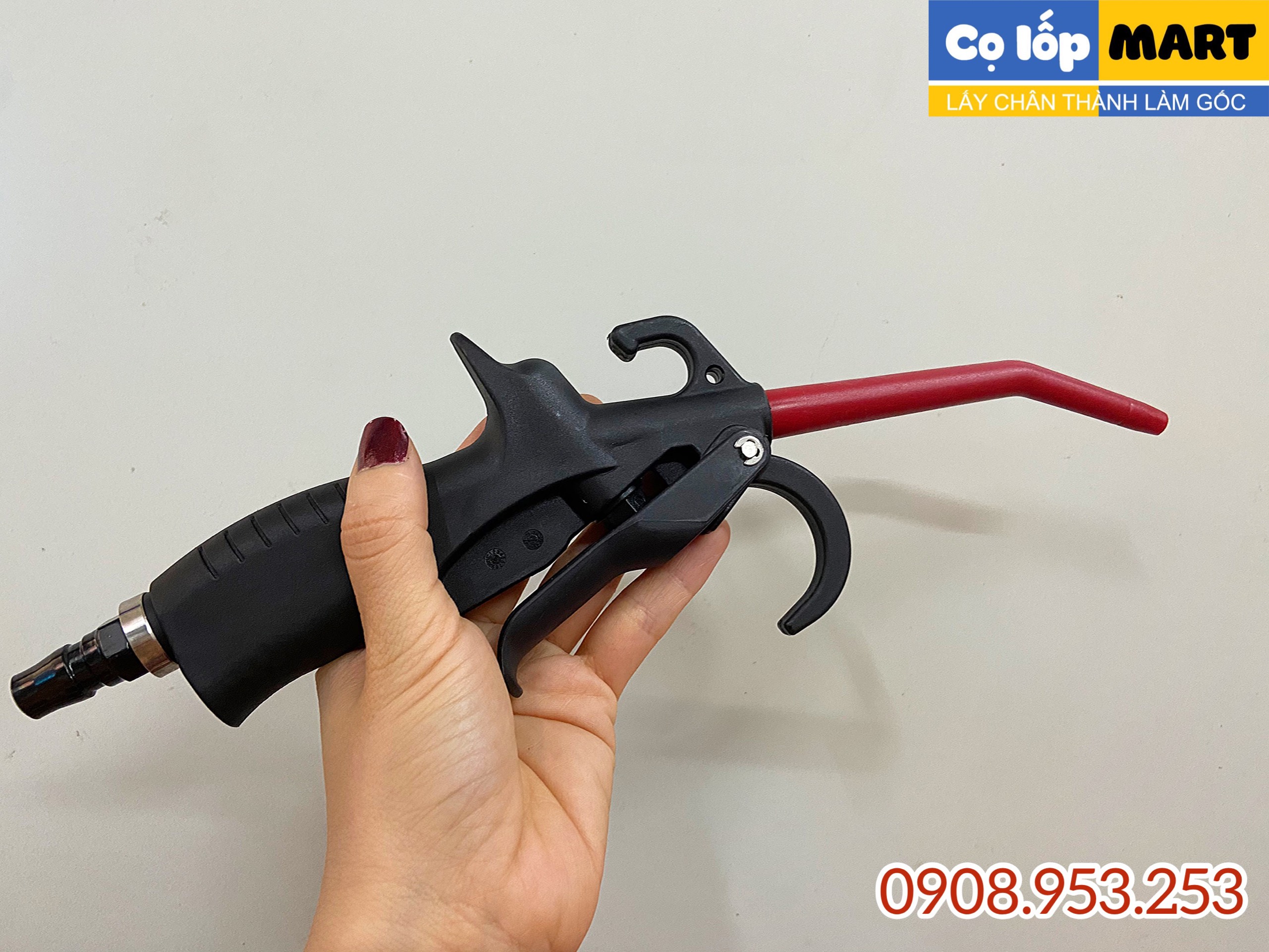 Dụng Cụ Thổi Khí Đỏ Đen | Thổi Khí Nén Chăm Sóc Xe