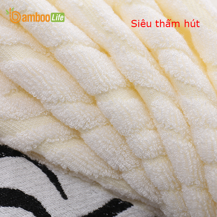 Khăn tắm sợi tre Bamboo Life hàng chính hãng Khăn lau người lau đầu mềm mại kháng khuẩn siêu thấm hút an toàn cho da ngay cả với trẻ sơ sinh BL045