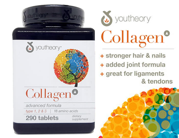 Collagen Type 1,2,3 Youtheory Mỹ tăng độ đàn hồi da, đẹp tóc, móng, duy trì sức khỏe sụn, gân, dây chằng, khớp - QuaTangMe Extaste