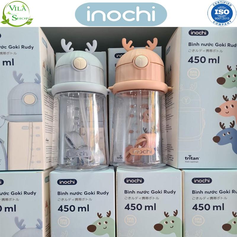 Bình Nước Cho Bé, Bình Đựng Nước Goki Rudy 450ml, Bình Nước Cao Cấp Chính Hãng Inochi Đạt Tiêu Chuẩn Xuất Nhật