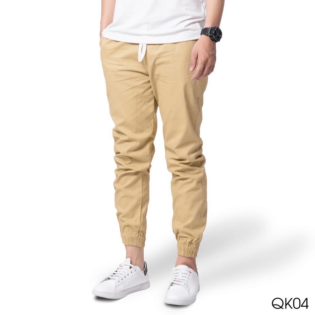 Quần jogger kaki trơn co giãn unisex