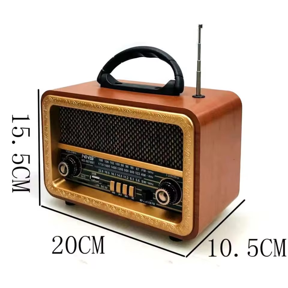 Hình ảnh Đài FM radio Bluetooth/USB/TF NNS 8070BT Đài phát thanh cổ điển Hàng Chính Hãng