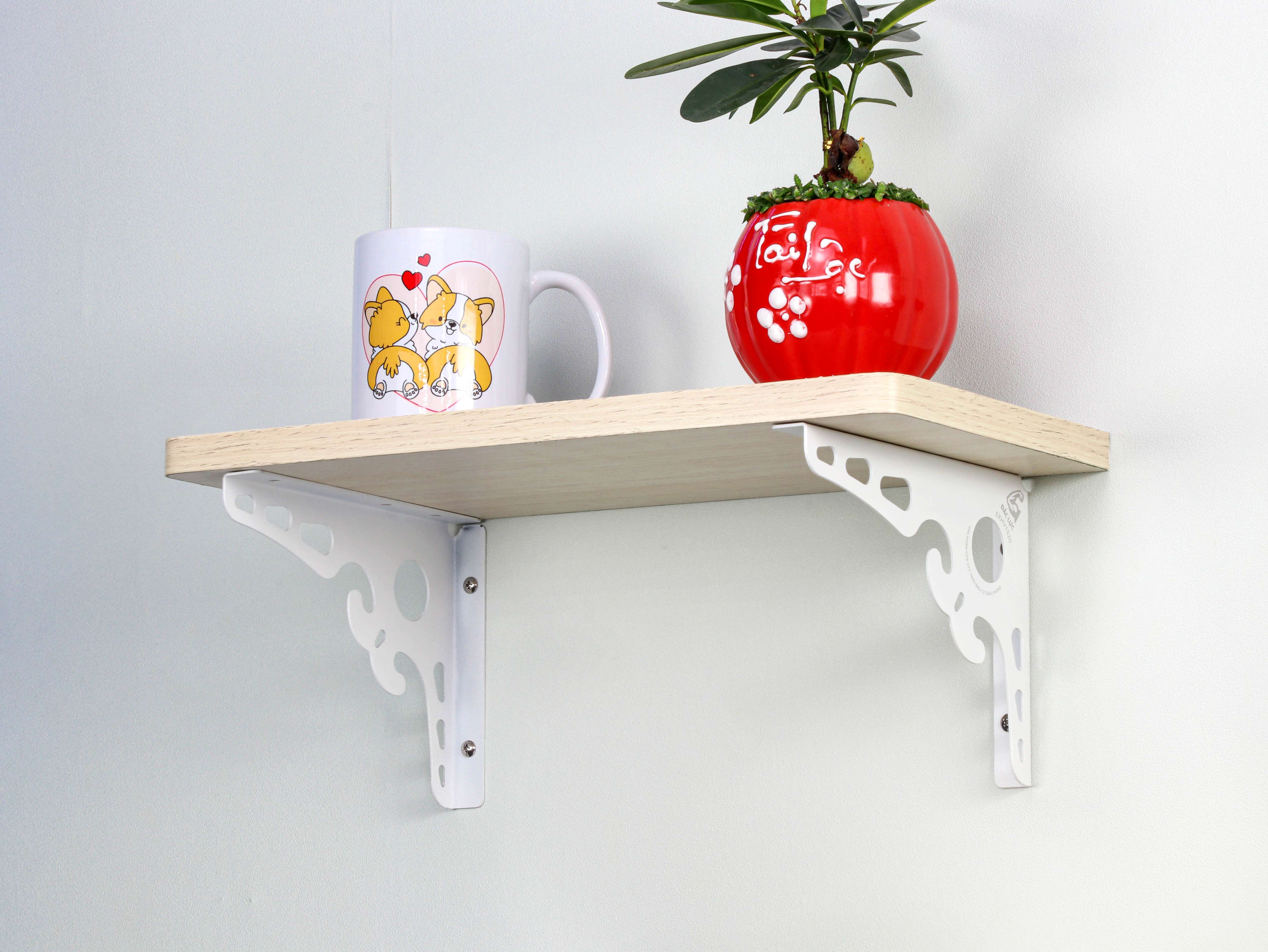 Giá để kệ chính hãng , Eke chữ L hoa văn treo tường 25x30cm - Hàng Chính Hãng