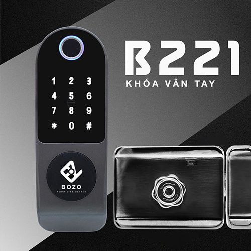 Khóa vân tay wifi thẻ từ Bozo B221