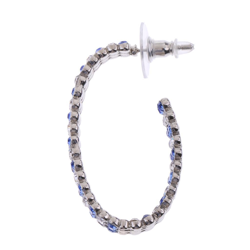 Big Circle Stud Hoop Earrings Wedding Bride Jewelry