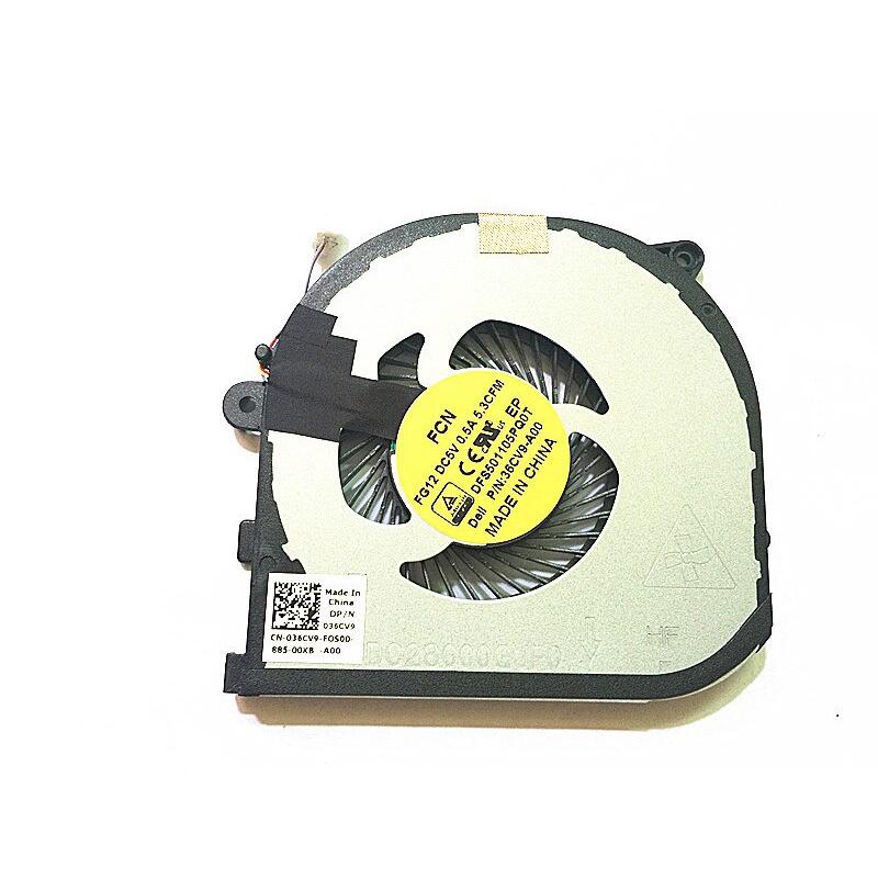 Original New laptop CPU GPU Cooling fan for Dell XPS 15 9550 Precision 15 5510 DFS501105PR0T DFS501105PQ0T 0RVTXY 036CV9