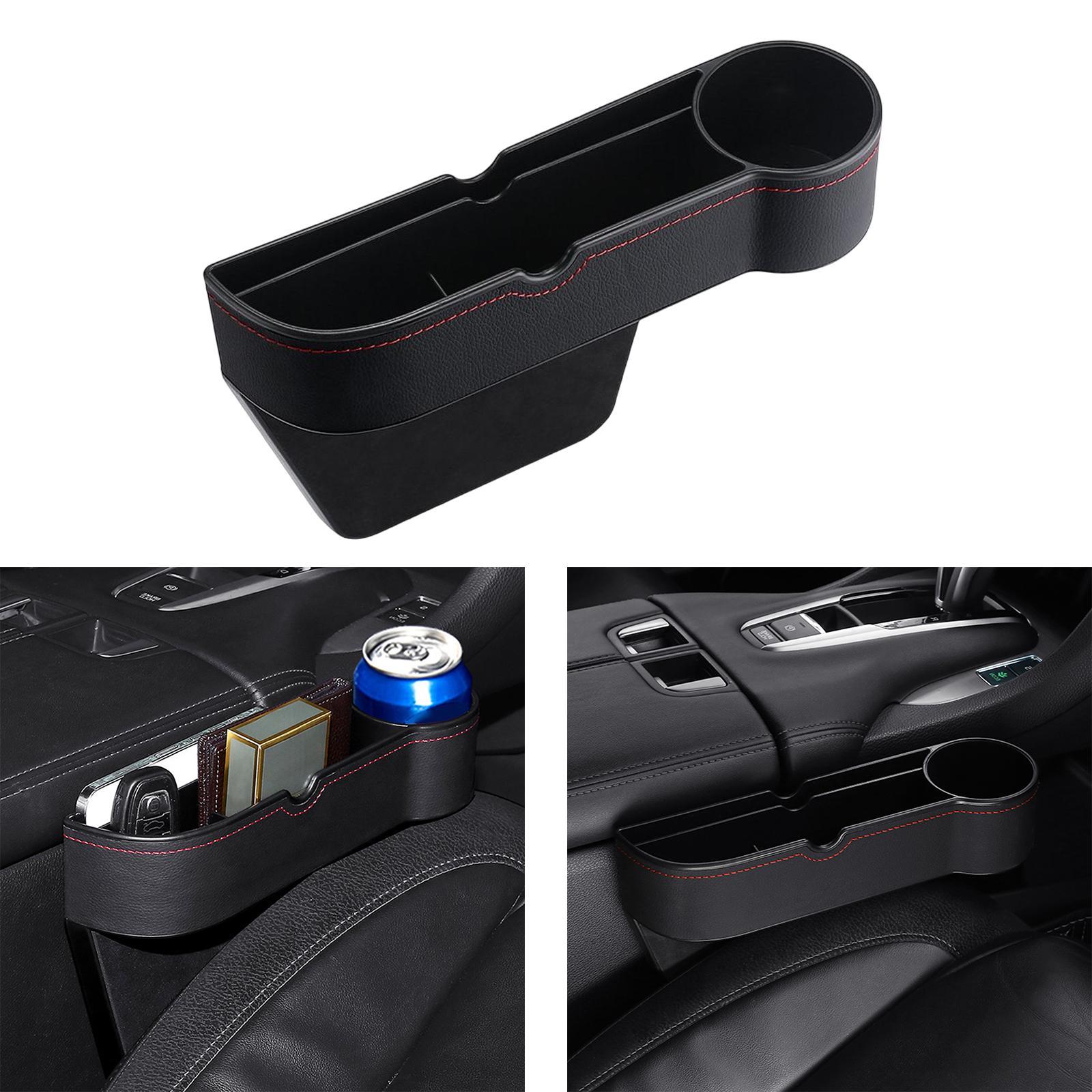 Car Seat Gap Organizer W/ Cup Holder Fit for Cards Wallets Sunglasses