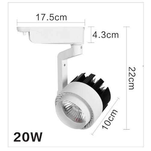 Combo bộ sản phẩm 3 đèn rọi ray 20W + 1 thanh ray 1.5 mét