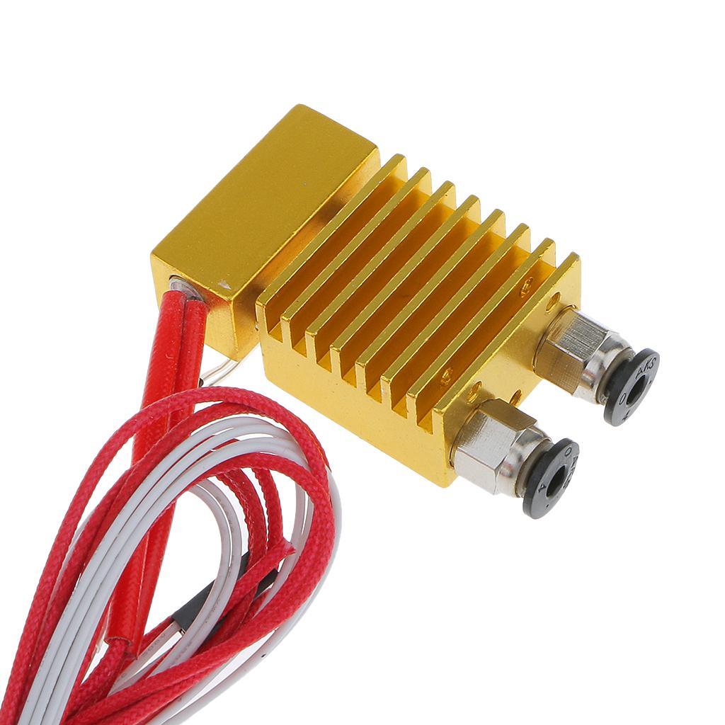 3D Printer Single Head Nozzle Extruder 0.4mm 1.75mm Mixed Color HotEnd