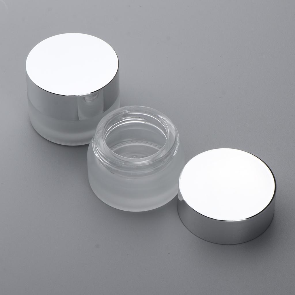 Empty Cream Jars Refillable Cosmetic Sample Bottles Glass Containers 5g