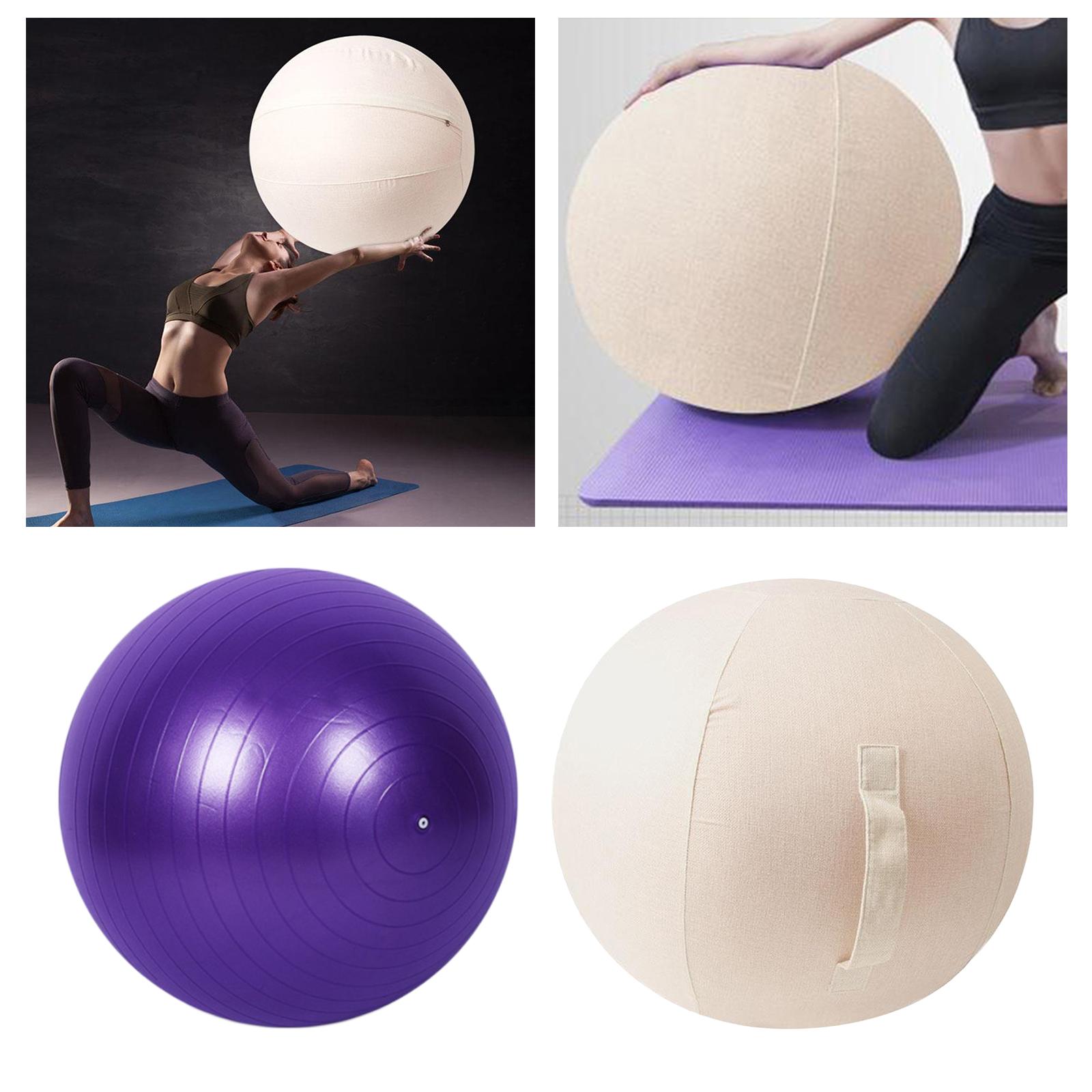 Training Ball for Home Pilates and Gym Exercise Anti-slip Cover 45cm