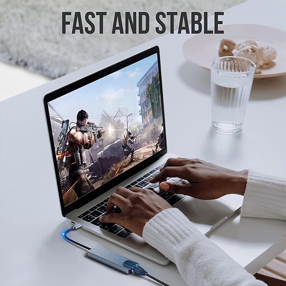 Đầu chia cổng Hdmi 5 trong 1 5 cổng Usb 3.0 Type C thẻ mạng 5 cổng Type C