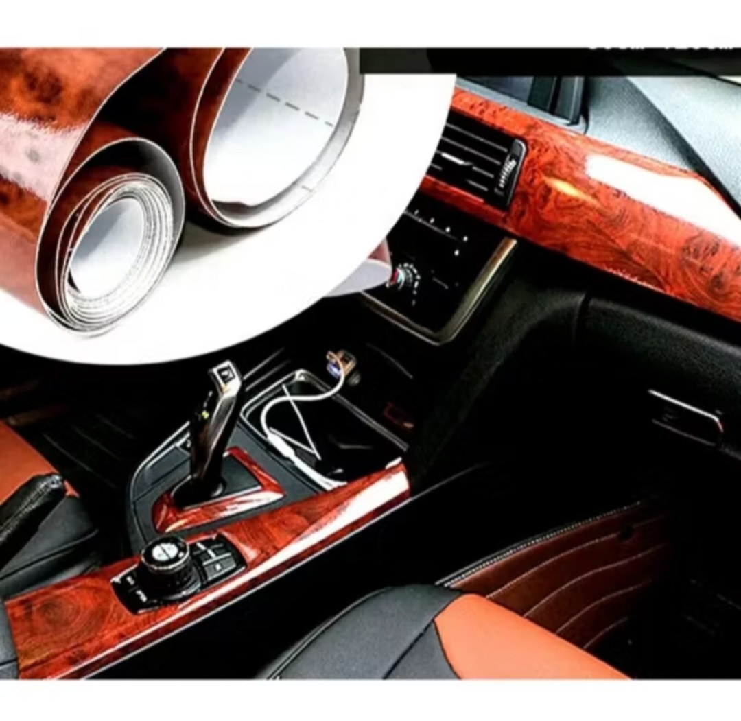 MIẾNG DÁN ĐỀ CAN VÂN GỖ TRANG TRÍ XE MÁY ÔTÔ NHÀ CỰC ĐẸP