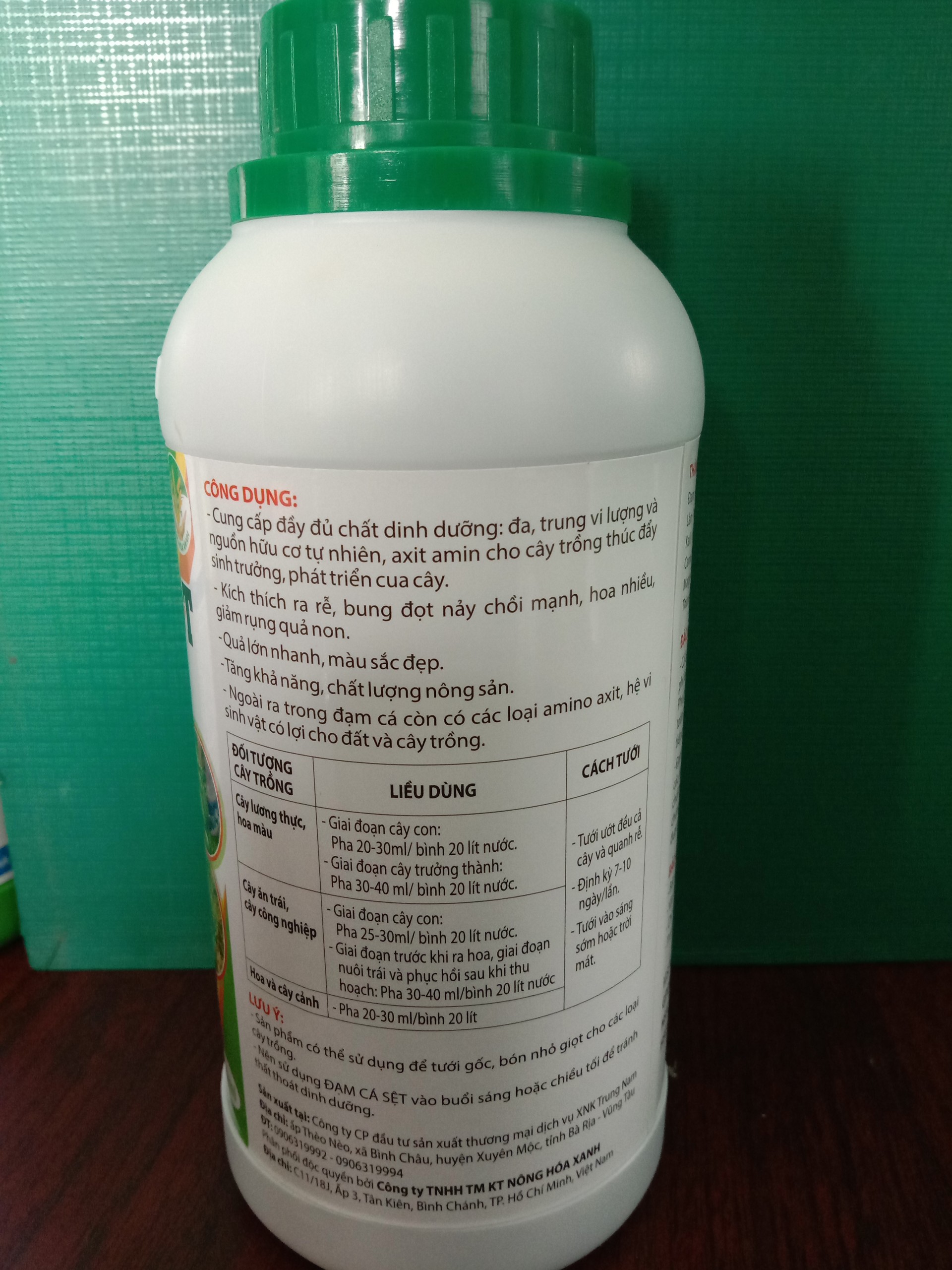 ĐẠM CÁ SỆT CHAI 1 LÍT – SIÊU VỌT ĐỌT, ĐÂM CHỒI MẠNH, BUNG ĐỌT NHANH, LÁ XANH DÀY, THÂN TO KHỎE