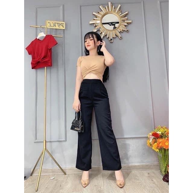 Bán sỉ áo croptop xoắn eo