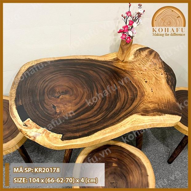 MẶT BÀN CAFE GỖ ME TÂY KIỂU DÁNG ĐỘC LẠ SIÊU VÂN - HÀNG TẠI XƯỞNG KR20178-180