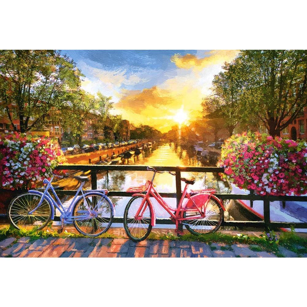 Xếp hình puzzle Picturesque Amsterdam with Bicycles 1000 mảnh Castroland C104536